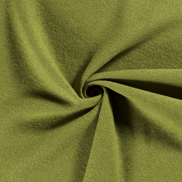 Wool Boucle fabric Olive Green 