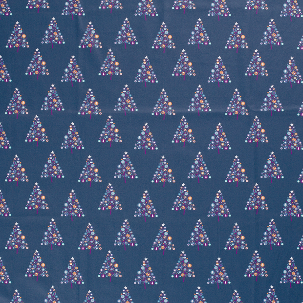 Cotton Poplin fabric Navy 