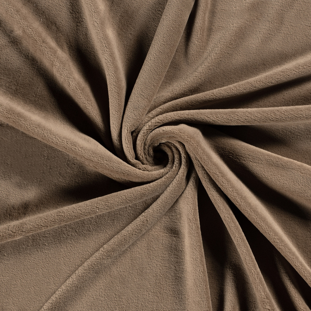 Coral Fleece fabric Camel 