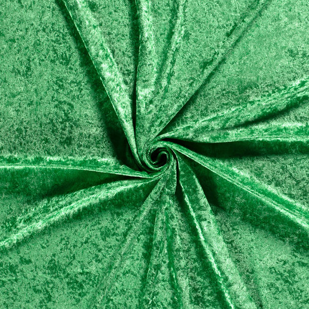 Velours tissu Vert froissé 