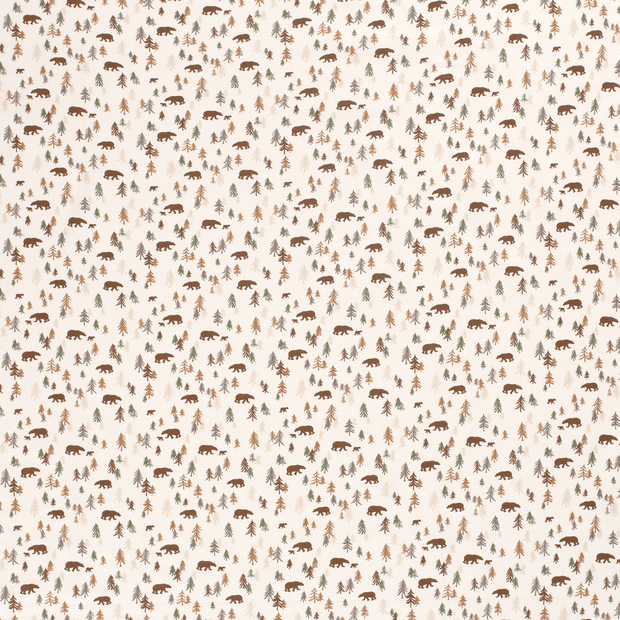 Jersey de Coton tissu Blanc cassé doux 