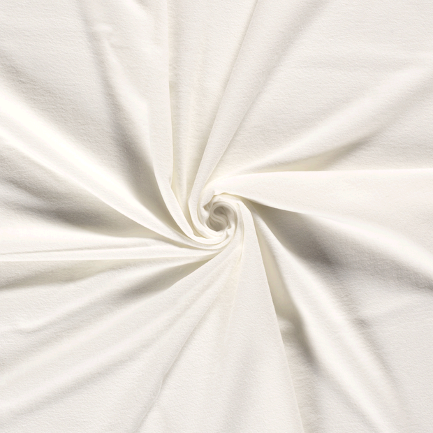 Flannel fabric Off White brushed 