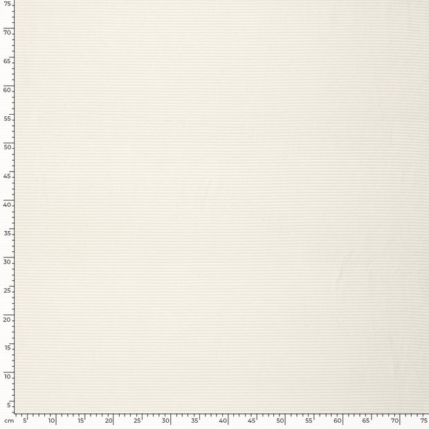 Nicky Velours Rib fabric Unicolour Off White
