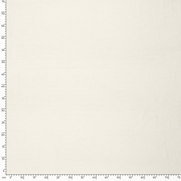 Nicky Velours Rib fabric Unicolour Off White