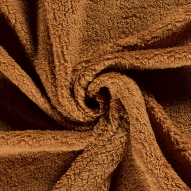 Sherpa Fleece fabric Unicolour Caramel