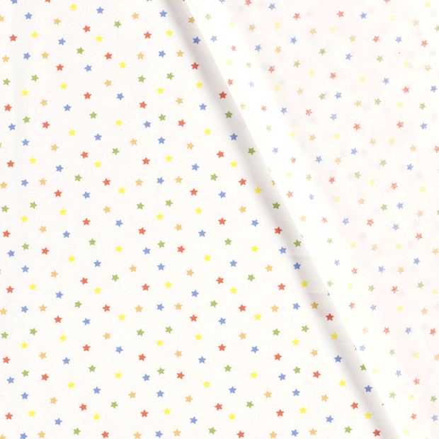 Cotton Poplin fabric Stars printed 