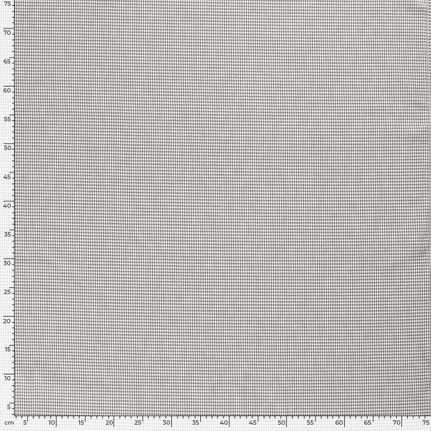 Popeline de Coton Fil Teint tissu Carreaux Gris foncé