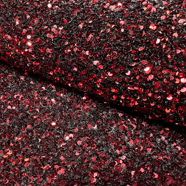 Velvet fabric Unicolour Dark Red