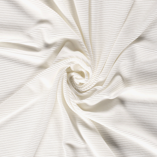 Nicky Velours Rib fabric Unicolour Off White
