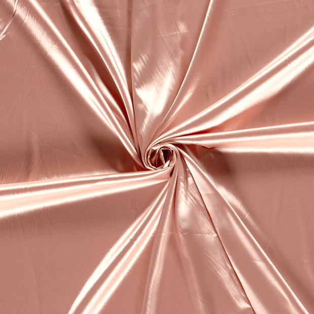 Satin Extensible tissu Vieux rose 