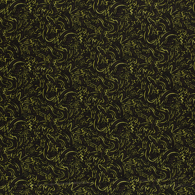 Poly Viscose Tricot tissu Vert Citron mat 