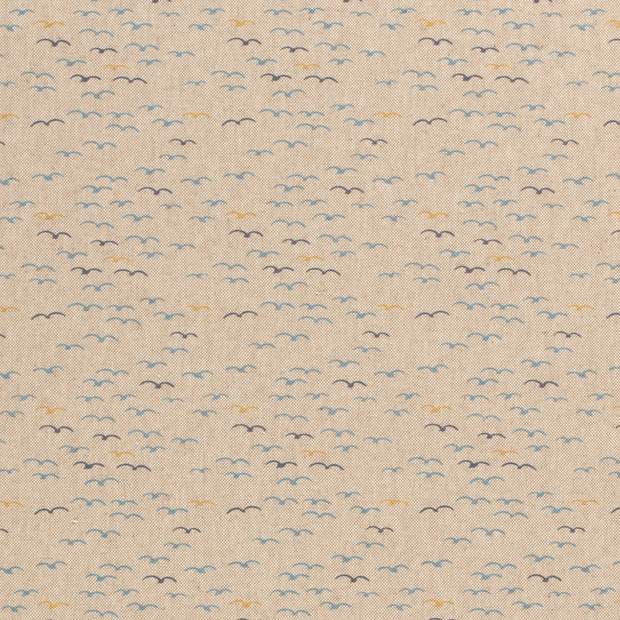 Panama tela Pájaros Blanco roto