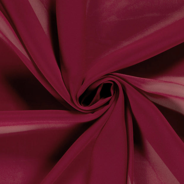 Chiffon stof Effen Bordeaux