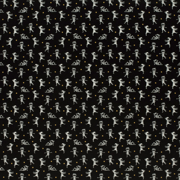 Polyester Jersey stof Zwart 