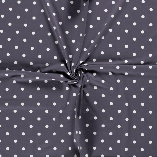 Cotton Jersey fabric Dark Grey printed 