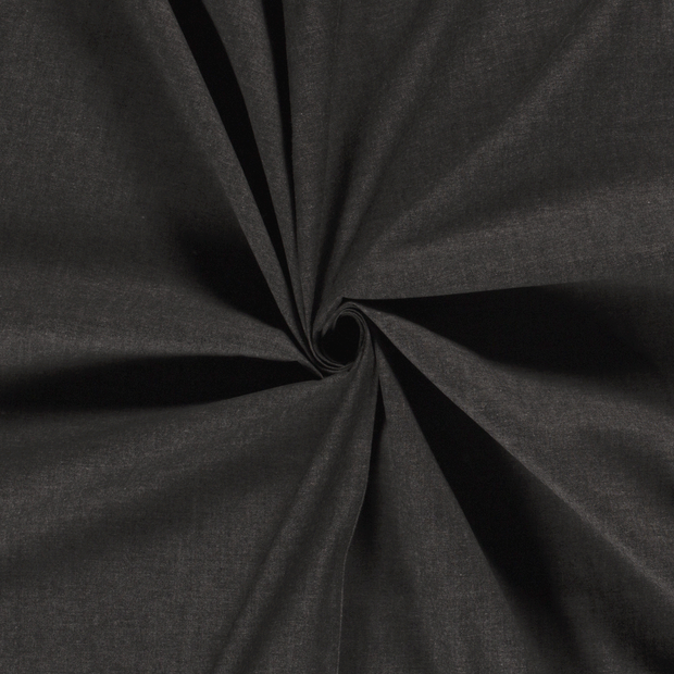 Denim fabric Black pre-washed 