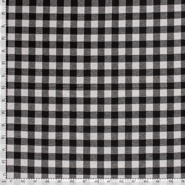 Polyester Jersey fabric Checks Off White