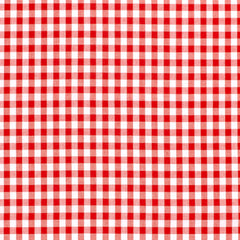 Popeline de Coton Fil Teint Carreaux Rouge