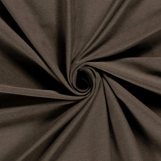 Bamboo Jersey fabric Unicolour Brown Taupe