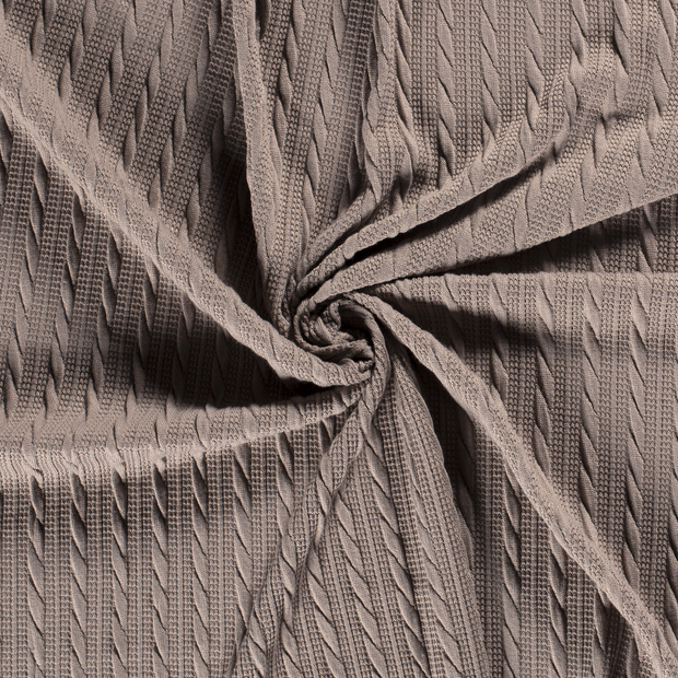 Heavy Knit fabric Taupe Grey 