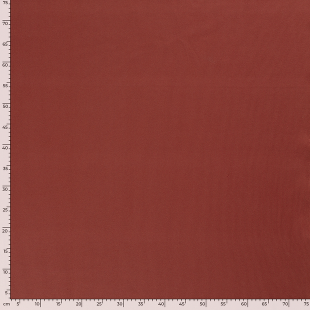 Rib Jersey tissu Unicolore Bois Rouge