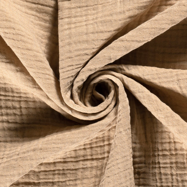 Muslin Four Layer fabric Unicolour Beige