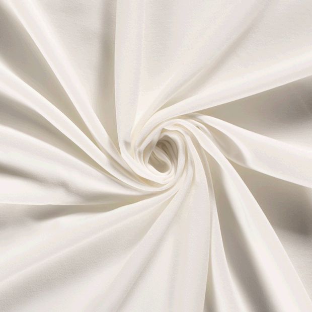 Moss Crêpe fabric Unicolour Off White