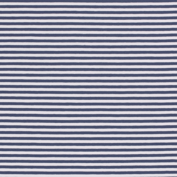 Cotton Jersey Yarn Dyed fabric Stripes Indigo