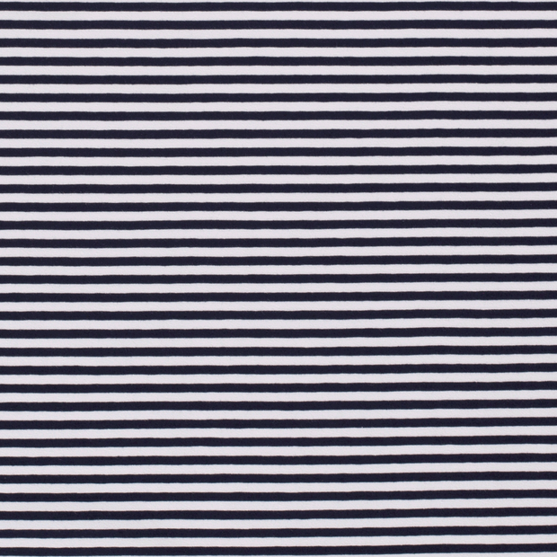 Cotton Jersey Yarn Dyed fabric Stripes Navy