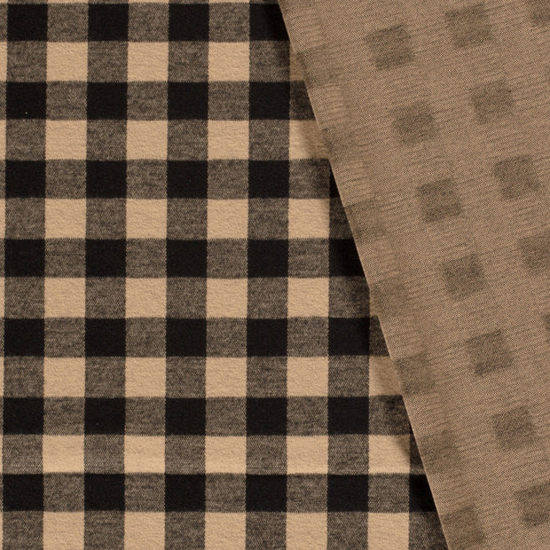 Polyester Jersey fabric Checks brushed 