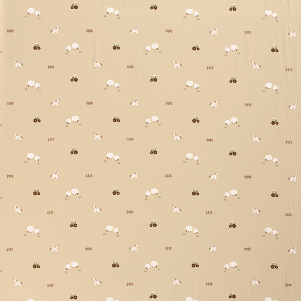 Cotton Jersey fabric Beige soft 