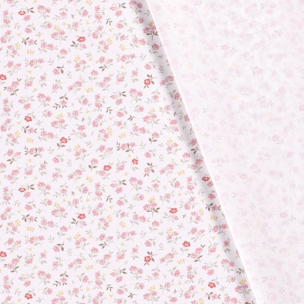Cotton Poplin fabric Millefleurs printed 