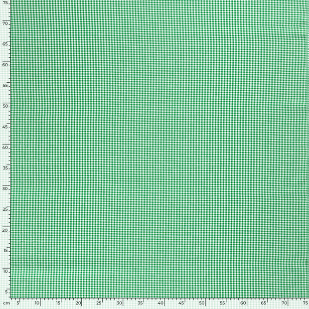 Cotton Poplin Yarn Dyed fabric Checks Forest Green