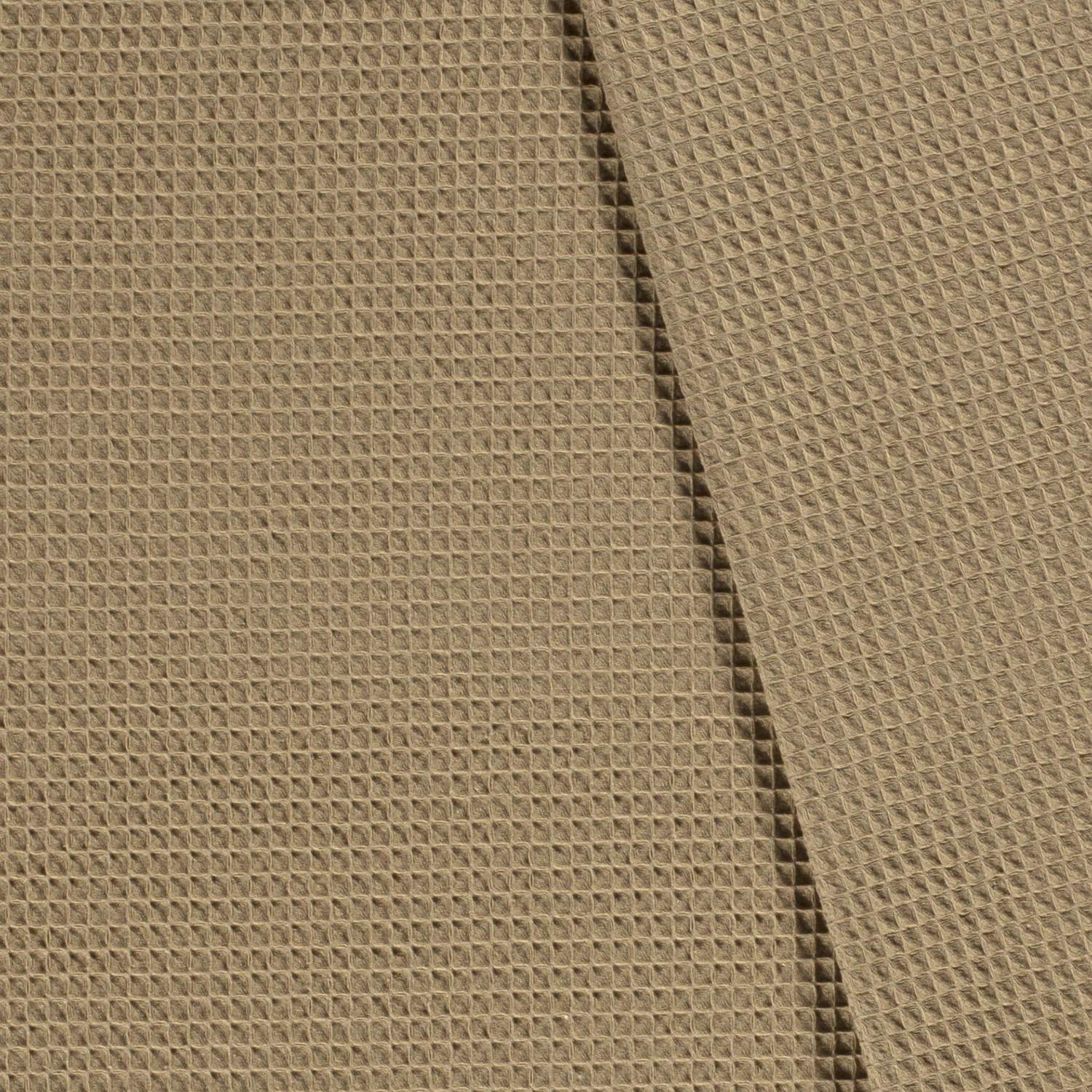 Waffle piqué fabric Unicolour Beige | Wholesale fabrics Waffle piqué fabric Unicolour Beige | Wholesale fabrics