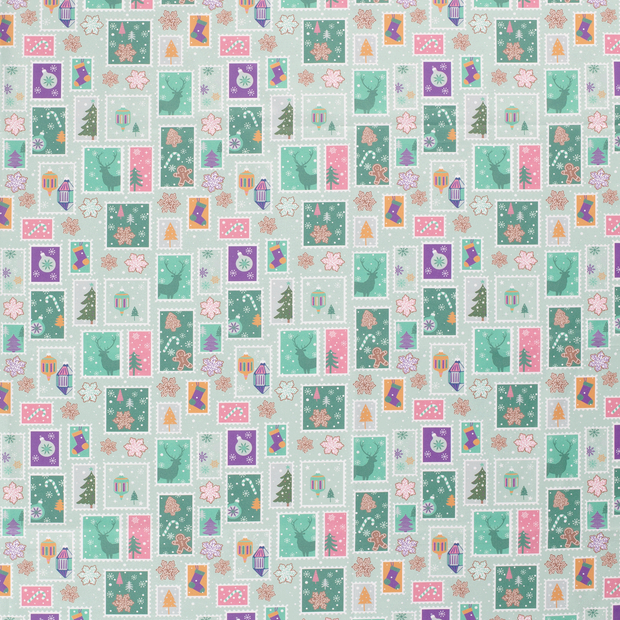 Katoen Poplin stof Mint 