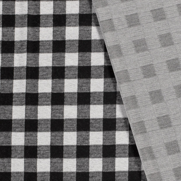 Polyester Jersey fabric Checks brushed 