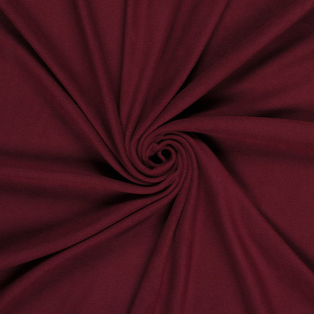 Microfleece fabric Dark Red brushed 
