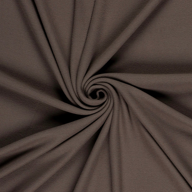 Microfleece fabric Taupe Grey brushed 