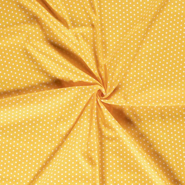 Cotton Poplin fabric Yellow printed 