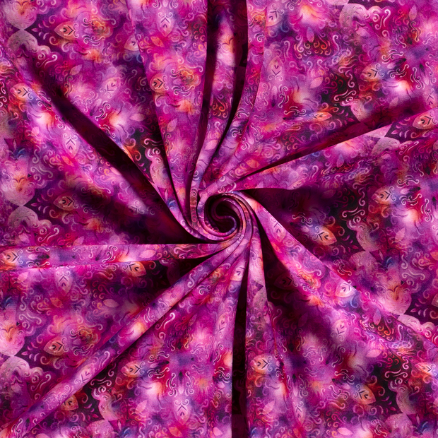 Jogging fabric Pink digital printed 
