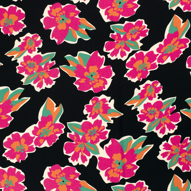 Viscose Twill fabric Fuchsia matte 
