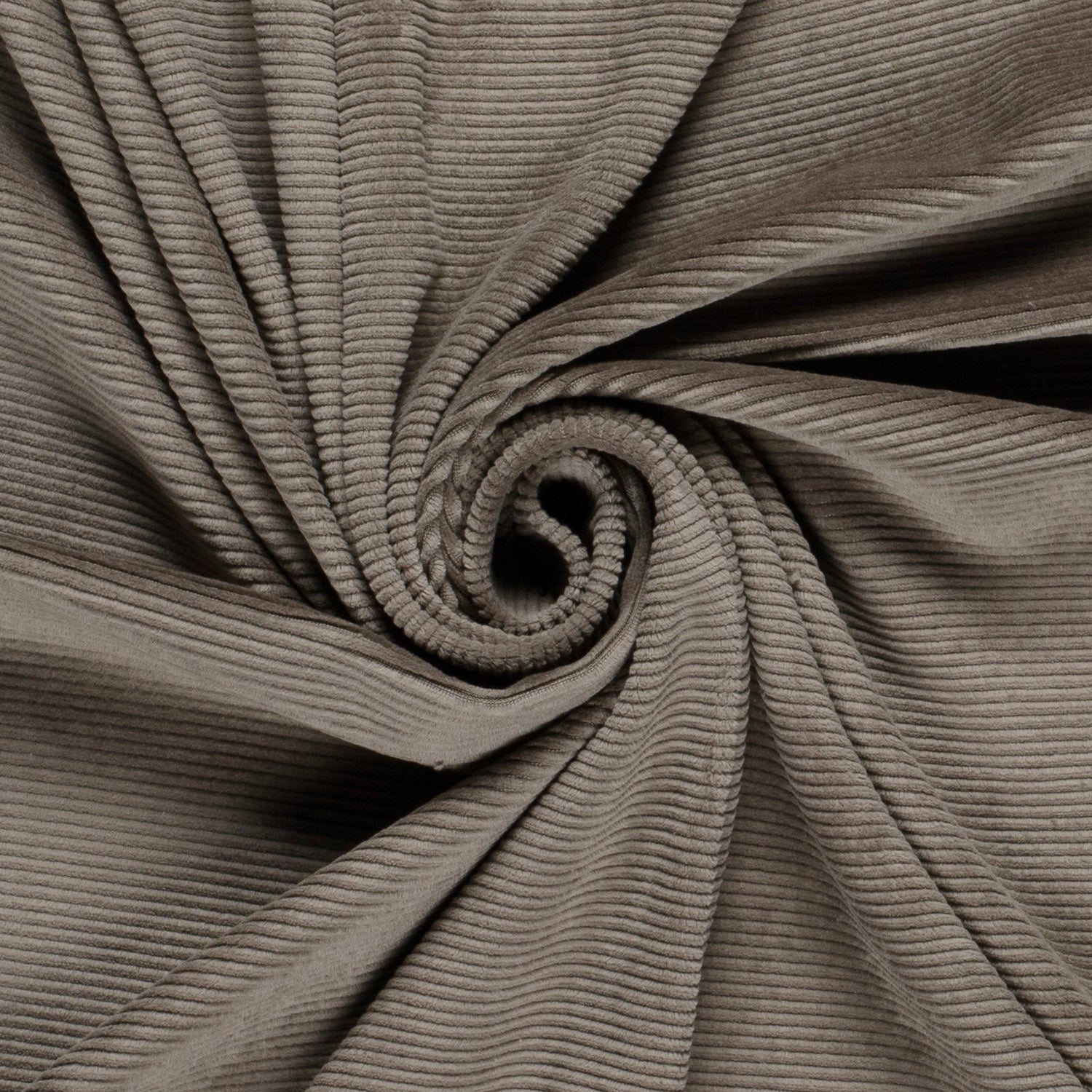 Nicky Velours Rib fabric Unicolour Taupe Grey | Wholesale fabrics ...