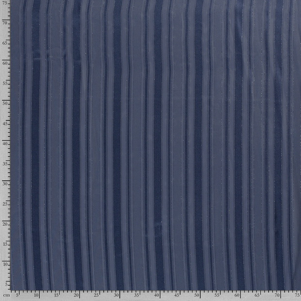 Chiffon Damast tissu Unicolore Indigo