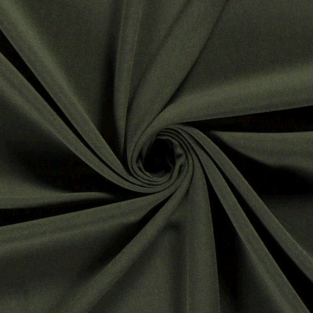Moss Crêpe fabric Unicolour Dark Green