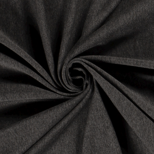 French Terry fabric Melange Dark Grey