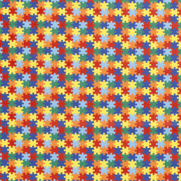 Cotton Poplin fabric Games Red