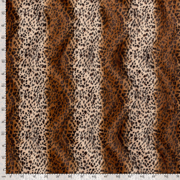 Velours fabric Cheetah Brown