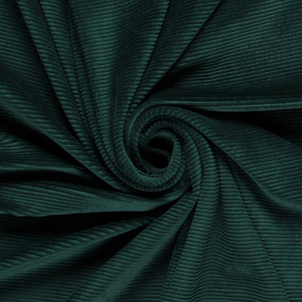 Nicky Velours Rib fabric Unicolour Dark Green
