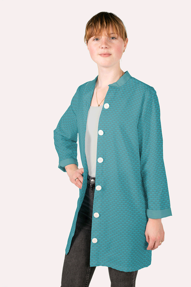 Cotton Poplin fabric Millefleurs Mint
