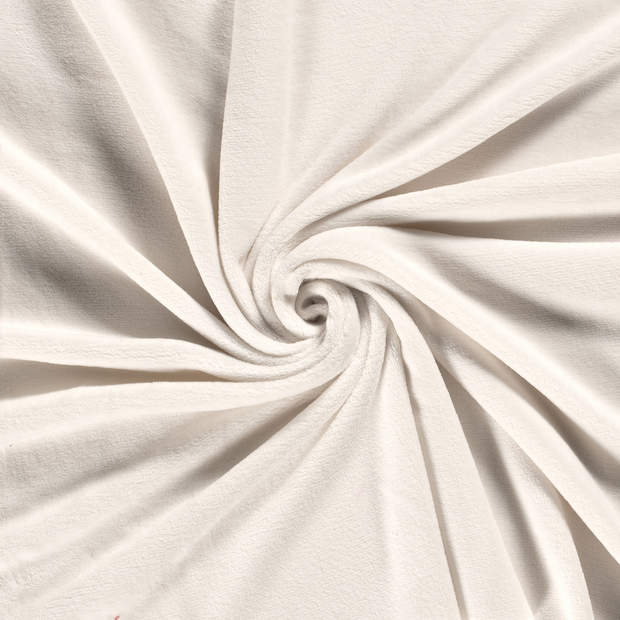 Coral Fleece fabric Off White 